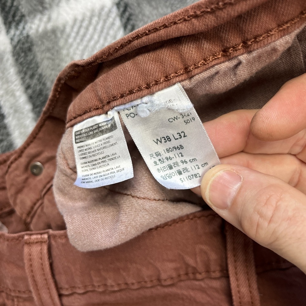 Levi's 511 Slim Fit Jeans Mens 38x32 Rust Red Denim Stretch Slim Straight W36L32 - Picture 7 of 12